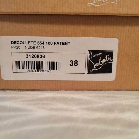 Christian Lou Boutin Decollete 554 100 Patent in Nude size 38. - Picture 11 of 12